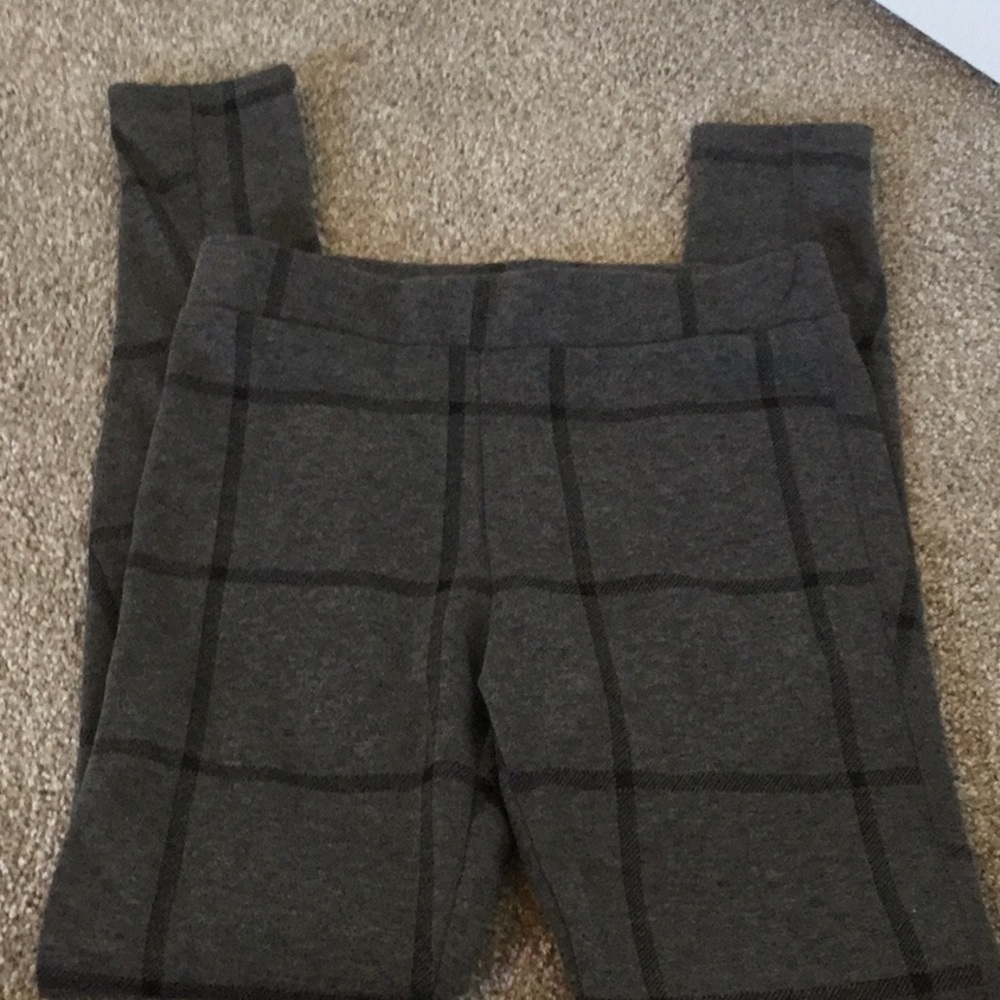 Woman’s plaid leggings